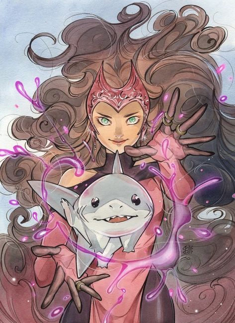 Peach Momoko Marvel, Scarlet Witch Pfp, Wanda Maximoff Fanart, Scarlet Witch Fanart, Scarlet Witch Art, Wanda Maximoff Comic, Wanda Fanart, Scarlet Witch Wallpaper, Peach Momoko