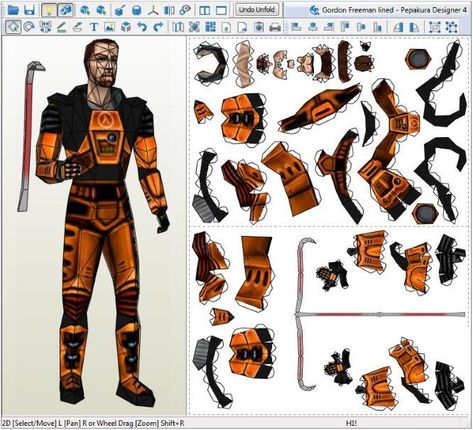 Gordon Freeman Pfp, Gordon Freeman Hlvrai, Gordon Freeman Fanart, Hlvrai Gordon, Half Life Art, Gordon Freeman, Valve Games, Paper Doll Printable Templates, Instruções Origami