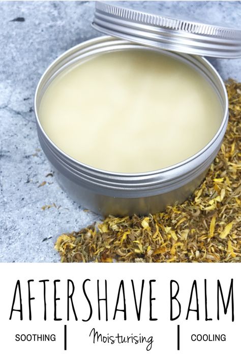 Aftershave Balm, Diy Kosmetik, Calendula Oil, Diy Body Care, Homemade Soap Recipes, Homemade Diy, After Shave Balm, Homemade Bath Products, Homemade Face Masks