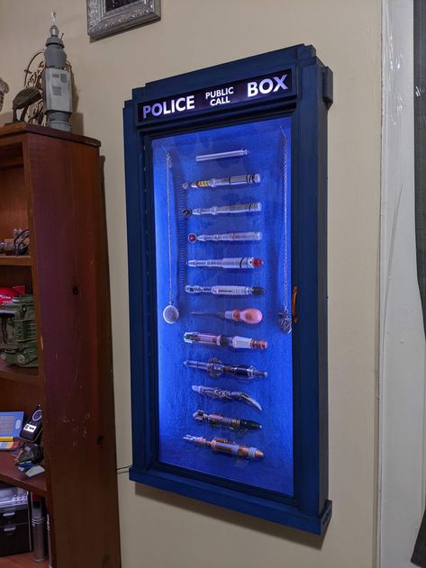 Doctor Who Collection, Dr Who Sonic Screwdriver, Doctor Who Room, Doctor Who Decor, Doctor Who Sonic Screwdriver, Bedroom Planning, Dvd Display, Hand Display, Amazon List