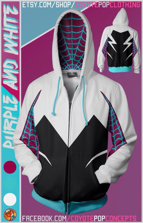 Spider Gwen Jacket Superhero Hoodies, Spiderman Outfit, Neo Grunge, Geek Clothes, Marvel Clothes, Fandom Fashion, Spider Girl, Geek Fashion, Spider Gwen