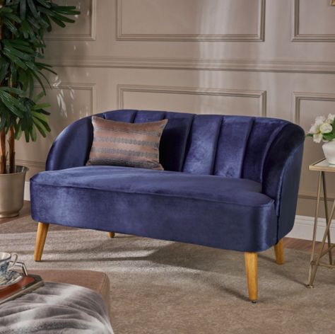 Make your place feel like a *home* thanks to these budget-conscious finds from Overstock — everything's less than $300 a pop! Blue Velvet Sofa, Velvet Loveseat, Home Bar Furniture, Victorian Furniture, Christopher Knight, Christopher Knight Home, Loveseat Sofa, Furniture Deals, Velvet Sofa