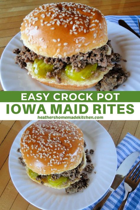 Made Right Sandwich Recipe, Maidrites Recipe, Maid Rites Recipe, Iowa Maid Rites, Maid Rites, Crock Pot Sandwiches, Maid Rite Sandwiches, Recipe Ground Beef, Meat Sandwiches