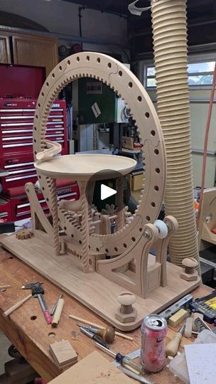 Wooden Mechanics, Perpetual Marble Machine, Wooden Automata, Wood Mechanical Toys, Homemade Lathe, Wood Carving Tools Knives, Laser Cut Mechanical Toys, Marble Runs, Diy Tools Homemade