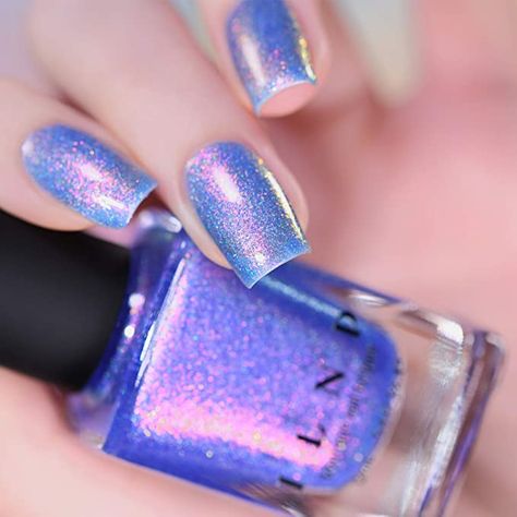 Pool Party Nails, Pink Holographic Nails, Ilnp Nail Polish, Jelly Nail Polish, Jelly Nail, Beautiful Nail Polish, Design Hacks, Nail Polish Colors Fall, Holographic Nail Polish