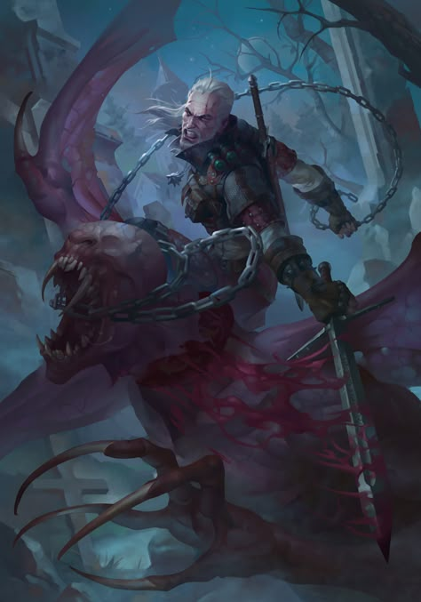 ArtStation - Geralt of Rivia, Alexey Kruglov Witcher 3 Art, Witcher Wallpaper, The Witcher Wild Hunt, The Witcher Game, Witcher Art, Witcher 3 Wild Hunt, Geralt Of Rivia, 다크 판타지, The Witcher 3