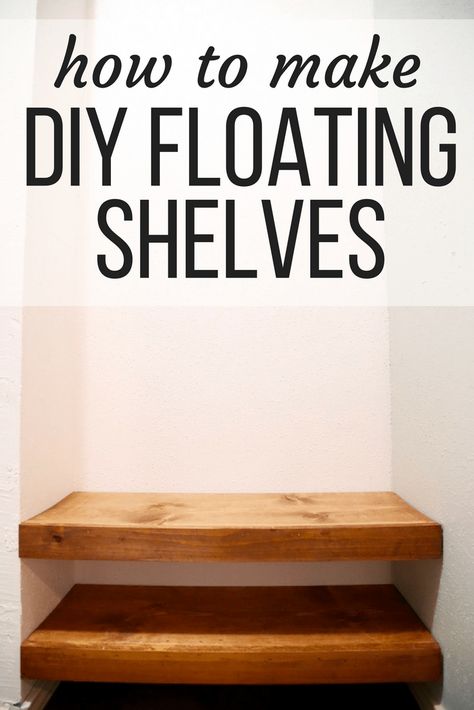 Closet Masterbedroom, Closet Powder Room, Floating Closet, Make Floating Shelves, Basement Closet, Diy Closet Shelves, How To Make Floating Shelves, Crate Crafts, Diy Floating Shelves