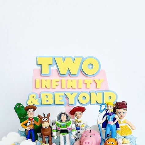 bakes by her | melbourne cakes on Instagram: "two infinity and beyond 💫💫 cuteness overload for ocean’s second birthday! how GOOD are the toy story movies? though i must admit the first one is the best one and i have no idea who forky is even though they are very cute 🐷🍴☁️ amazing topper by @kikipartystudio 🙌🏻 #bakesbyher" Toy Story 2nd Birthday Girl, Two Infinity And Beyond Birthday Girl, Two Infinity And Beyond Birthday Cake, Two Infinity And Beyond Birthday, Buzz Lightyear Birthday Party, Beyond Birthday, Buzz Lightyear Birthday, Toy Story Movie, Toy Story Theme