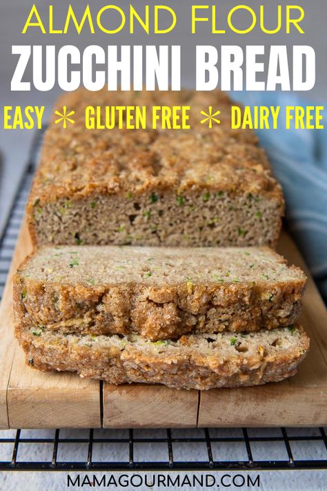 Almond Flour Zucchini Bread, Sugar Free Zucchini Bread, Flourless Bread, Gluten Free Zucchini Bread, Easy Zucchini Bread, Almond Flour Bread, Muffins Easy, Zucchini Bread Recipe, Bread Easy