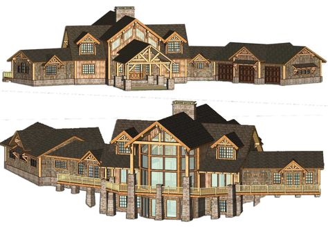 Rustic Home Plans, Mountain Home Floor Plans, Big Cabin, Cabin Mansion, Sims 4 House Building, Diy House Plans, Dream Life House, Sims 4 House Design, Bloxburg Ideas