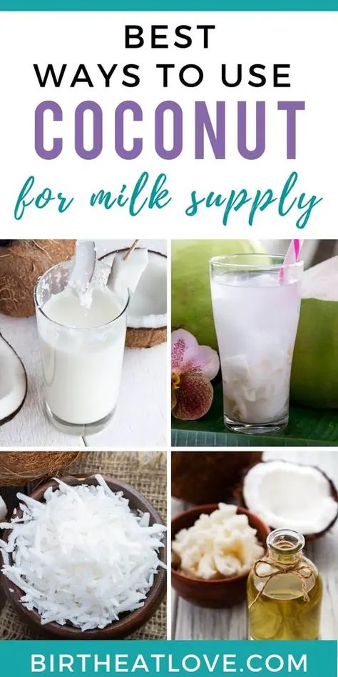 Coconut Water Drinks For Breastfeeding, Coconut Water Lactation Drinks, Uses For Coconut Milk, Diy Coconut Milk, Breastmilk Recipes, Breastfeeding Recipes, Recipes With Coconut, Lactation Snacks, Coconut Oil Fudge