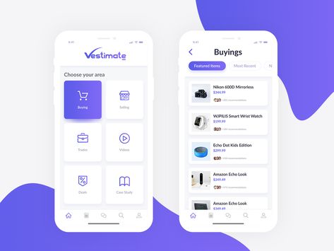 Vestimate App Landing and Product List Screen on Behance List Ui Design Mobile, App Button Design, To Do List App, Ui Design Mobile, App Home Screen, Ui Ux 디자인, Ux App Design, App Design Layout, Best Ui Design