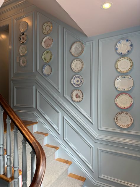 My collection of english cake plates. Plate Walls, Wall In Kitchen, English Cake, Plate Wall, In Kitchen, Cake Plates, My Collection, Plates On Wall, Paint