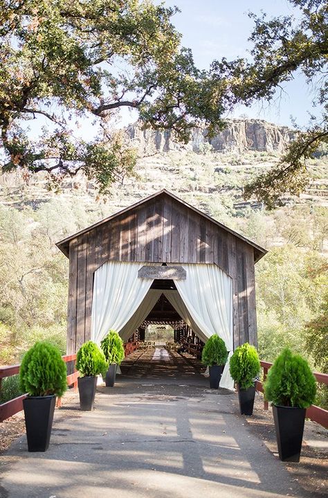 Our covered bridge wedding featured on Ruffled Blog! http://ruffledblog.com/modern-covered-bridge-wedding Covered Bridge Wedding, Malibu Beach Wedding, Ocean View Hotel, Napa Valley Vineyards, Bridge Wedding, Wedding Locations California, Vintage Hotels, Northern California Wedding, Covered Bridge