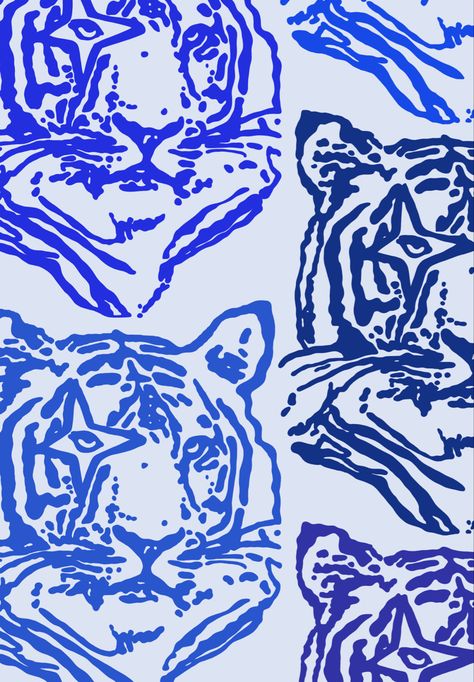 Blue Tiger, Blue Tigers, Tiger Print, Blue