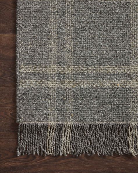 Designed in collaboration with Magnolia Home by Joanna Gaines, the Caleb Collection combines a timeless palette with a plaid-inspired, criss cross motif. Handwoven of 100% wool pile, Caleb's tone on tone colors are paired with subtle fringe to set the scene for a cozy and inviting space. Caleb is also GoodWeave certifi Joanna Gaines Rugs, Taupe Rug, Trade Sign, Loloi Rugs, Amber Interiors, Magnolia Homes, Tone On Tone, Pillows And Throws, Joanna Gaines