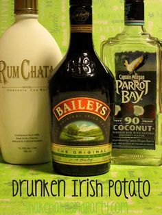 drunken irish potato 2 oz Rumchata 1 oz Parrot Bay Coconut Rum 2 oz Baileys Irish Cream ice Combine ingredients in a cocktail shaker, shake, drink, make another! Shake Drink, Rumchata Recipes, Rum Chata, Irish Potato, Irish Potatoes, Baileys Irish, Baileys Irish Cream, Jello Shots, Alcoholic Beverages