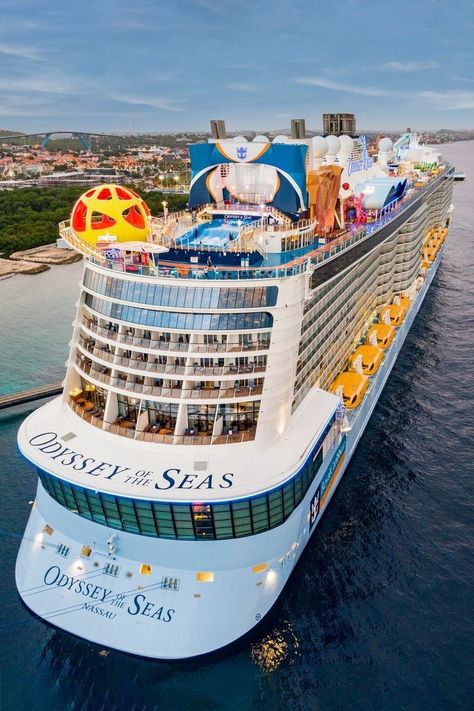 Royal Caribbean Cruise Ships By Size, Royal Caribbean Odyssey Of The Seas, Odyssey Of The Seas, Cruise Ship Design, Around The World Cruise, Cruise Ship Pictures, Biggest Cruise Ship, Royal Caribbean Cruise Ship, Royal Caribbean Cruise Lines