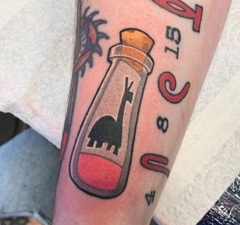 Vial Tattoo, Feniks Tattoo, Llama Tattoo, Doe Tattoo, Emperor's New Groove, Ink Magazine, Bottle Tattoo, Geek Tattoo, Emperors New Groove