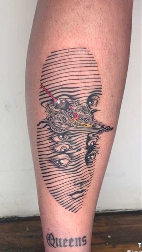 Eventually Tattoo Tame Impala, Tame Impala Inspired Tattoo, Currents Tame Impala Tattoo, Psycadelic Tattoo Ideas, Psychadelic Tattoo, Tame Impala Tattoo, 101 Tattoo, Impala Tattoo, Ambition Tattoo