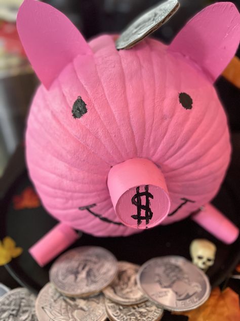 Bank Pumpkin Decorating, Money Themed Pumpkin Decorating, Pumpkin Piggy Bank, Pumpkin Decorating Ideas, Pumpkin Contest, Pumpkin Designs, Halloween Pumpkin Designs, Pumpkin Ideas, Halloween 2024