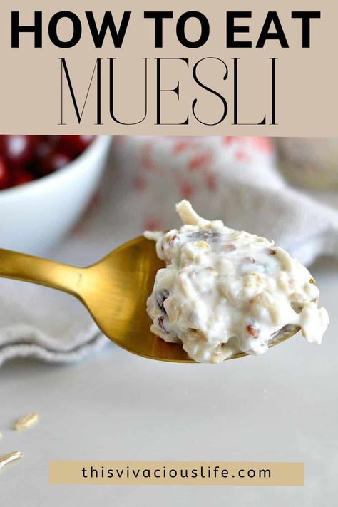 Muesli is a versatile and wholesome breakfast option is not only gluten-free but also incredibly tasty. Let us show you how to eat muesli in a variety of ways - like cereal with your favorite milk, baked into tasty cookies, or even served hot like oatmeal. Healthy Muesli Breakfast, Recipes With Muesli, Museli Oatmeal Recipe, Muslei Cereal, Muesli Recipe Breakfast, Overnight Muesli, Muesli Cookies, Muesli Breakfast, Wholesome Breakfast