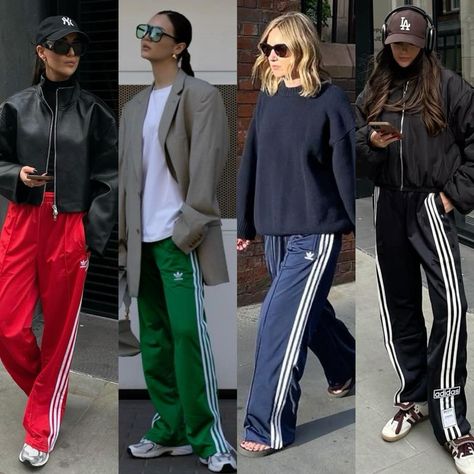 Adidas pant firebird loose Adidas Outfit Women Casual, Sporty Glam Outfits, Woven Pants Outfit, Zoomer Fashion, Adidas Track Pants Outfit Woman, Track Pants Outfit Women, Style Adidas Pants, Adidas Track Pants Outfit, Adidas Street Style