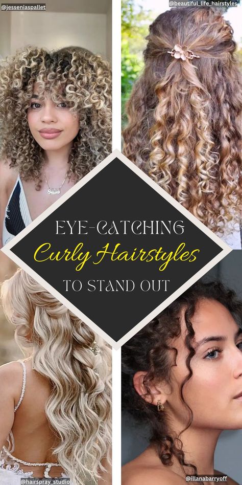 Curly Hairstyles Short Curly Cuts, Colored Curly Hair, Voluminous Curls, Bouncy Curls, Elegant Updo, Soft Curls, Romantic Look, Curly Hairstyles, Braid Styles