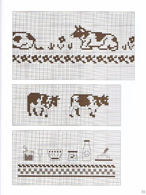 Cow Cross Stitch, Cross Stitch Cow, Cows Milk, Colorwork Chart, Fair Isle Knitting Patterns, Colorwork Knitting, Knitting Machine Patterns, Milk Bottles, Needlework Embroidery