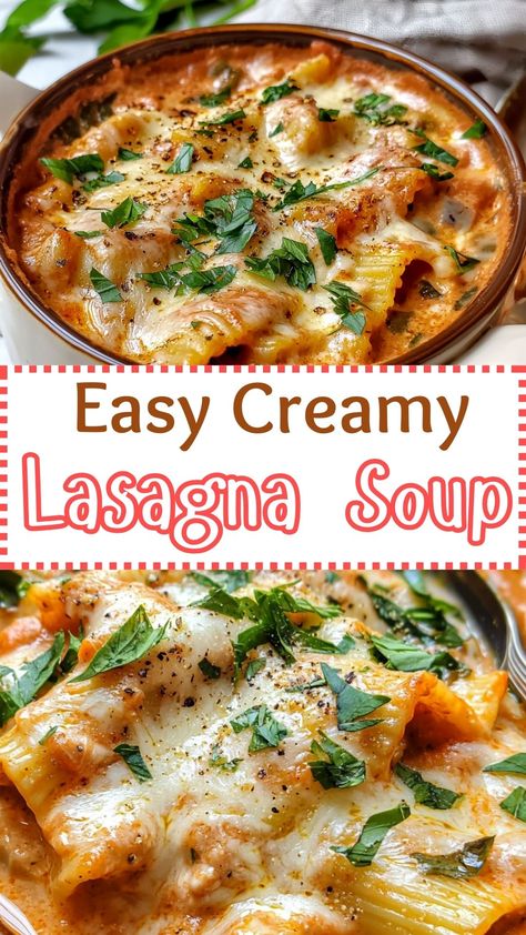 Easy Creamy Lasagna Soup Six Sisters Lasagna Soup, Simple Lasagna Soup Recipe, Easy Lasagna Soup Recipe Simple, Lasagna Soup Without Ricotta, Simple Lasagna Soup, Lasagna Soup Recipe Easy, Lasagna Soup With Cottage Cheese, Lasagna Soup Recipe With Ricotta, Quick Lasagna Soup