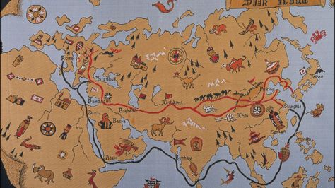 Silk Road Map, Digital Newspaper, Cultural Studies, Ancient Maps, Silk Road, Ikat Fabric, Old Map, Make It Through, Tooth Fairy