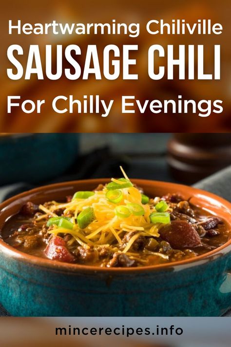 Heartwarming Chiliville Sausage Chili. Cold evenings call for warm, homemade meals that bring the family together around the dinner table. Dishes that deliver savory flavors are sure to win over their hearts, as well as warm them. Like chili recipes. If your taste buds call for a fall classic, cuddle up with a piping hot bowl of Chiliville Sausage Chili. Warm up the family with their favorite Italian dishes that feature the bold and savory flavors of Johnsonville Ground Sausage. Italian Sausage Chili, Sausage Chili Recipe, Sausage Chili, Minced Beef Recipes, Ground Italian Sausage, Ground Meat Recipes, Homemade Meals, Mince Recipes, Ground Sausage