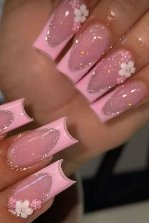 Ok Bye, Blush Pink Nails, Nail Glam, Girly Acrylic, Hard Nails, Girly Acrylic Nails, Cute Acrylic Nail Designs, Basic Nails, Blush Nails