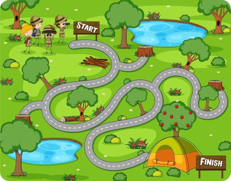 Islamic Study, Maze Games For Kids, Canva Graphics, Puzzle Logo, Labyrinth Game, Cartoon Map, Jungle Thema, Mazes For Kids, Holiday Program