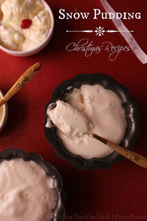 Egg White Pudding, Snow Pudding Recipe, Dessert Christmas Recipes, White Pudding Recipe, Snow Pudding, Snow Dessert, Egg Pudding Recipe, Types Of Pudding, White Pudding