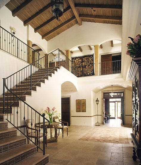 Spanish Style Home Interior, Mediterranean Exterior Homes, Spanish Home Interior, Spanish Farmhouse, Boho Glam Home, Mediterranean Home Interior, Rustic Mediterranean, Spanish Home Decor, Mediterranean Mansion