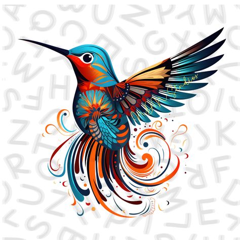 Rainbow Hummingbird, Colorful Hummingbird Tattoo, Hummingbird Clipart, Beautiful Hummingbirds, Dolphin Tattoo, Colorful Hummingbird, Dolphins Tattoo, Butterfly Art Painting, Hummingbird Art