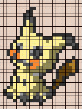 Alpha pattern #93221 | BraceletBook Mimikyu Perler Beads, Pokemon Alpha Pattern, Eve Pokemon, Ghost Fairy, Pixel Blanket, Pokemon Mimikyu, Pokemon Alpha, Pokémon Perler, Hama Art