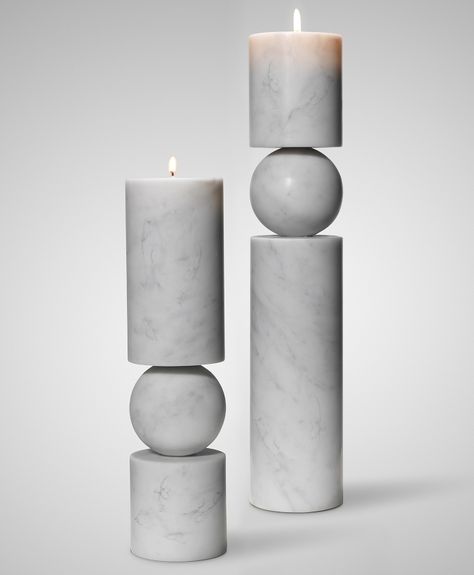 Fulcrum Candlestick White Marble Marble Candles, Classy Accessories, Diy Luminaire, Lee Broom, Marble Accessories, Soya Mumu, Nero Marquina Marble, Marble Candle Holder, Marble Candle