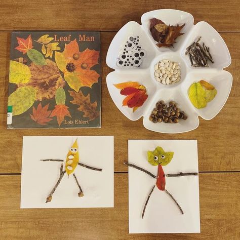 Early Fall Preschool Crafts, Fall Exploration Preschool, Reggio Leaf Activities, Leaves Art Activities For Preschoolers, Diy Fall Activities, Reggio September Ideas, Montessori Group Activities, Loose Parts Art Preschool, Trees Dramatic Play