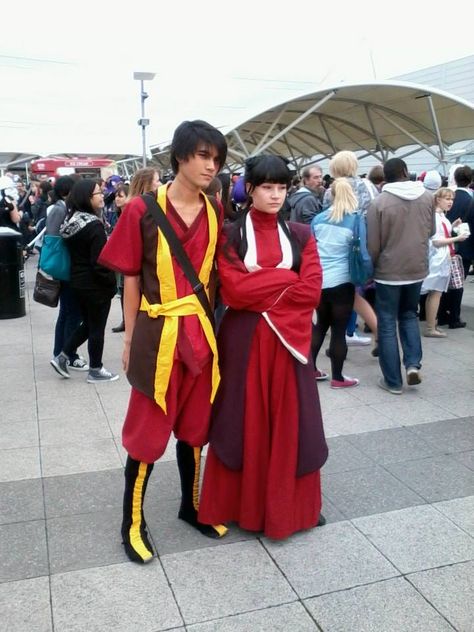 Avatar The Last Airbender Couples Costumes, Zuko And Mai Costume, Katara And Zuko Costume, Anime Halloween Costume Couple, Anime Couple Halloween Costumes, Anime Couples Costumes, Zuko Costume, Anime Couple Costume, London First Time