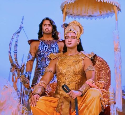 2,362 Likes, 3 Comments - ❤DIVINE STORIES OF ARYAVART❤ (@mahabharataxworld) on Instagram: “Cap of Madhav and Parth from yesterday's episode❤ • • P.S. 🚫Don't repost🚫 • • Tags ~ • •…” Saurabh Raj Jain, Krishna Arjun, Mahabharat Star Plus, Durga Mantra, Radha Krishna Holi, Krishna Avatar, Shree Krishna Wallpapers, Shaheer Sheikh, The Mahabharata