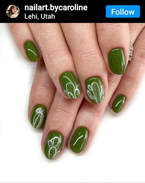 Nail Designs March, March Nail Designs, Succulent Nails, Desert Nails, March Nails Ideas, Nails Ideas 2023, March Nail, Nail Cute, March Nails