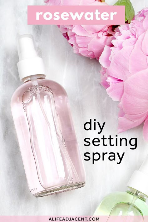 Diy Setting Spray Make Up Easy, How To Make Setting Spray, Diy Hair Setting Spray, Diy Natural Makeup Recipes, Face Spray For Glowing Skin, Diy Makeup Primer, Homemade Make Up, Natural Makeup Recipes, Diy Eyeliner