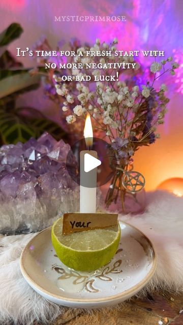 LILLY STATHAM | WITCHCRAFT & IG COACH on Instagram: "Type ‘so mote it be’ to join in on this spell! ✨

A simple & easy purifying spell to remove bad luck from your home and life ✨ 

as the candle burns down make sure to focus on your intentions and envision all negativity leaving both yourself and your home, while welcoming in happy and uplifting energy!! 

Visit www.mysticprimrose.com for spell kits and witchcraft goodies! 👀🔮

#witchcraft" Christian Witch, Happiness Spell, Spell Kits, Releasing Negative Energy, Hedge Witch, Witch Books, Bad Luck, Book Of Shadows, Negative Energy