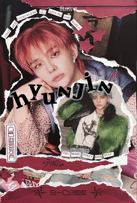 Hyunjin Binder Cover, Kpop Album Scrapbook, 5 Star Album Cover, 5 Star Album Skz, Stray Kids Scrapbook, Kids Notebook Cover, Skz Scrapbook, Skz Y2k, Kpop Scrapbook