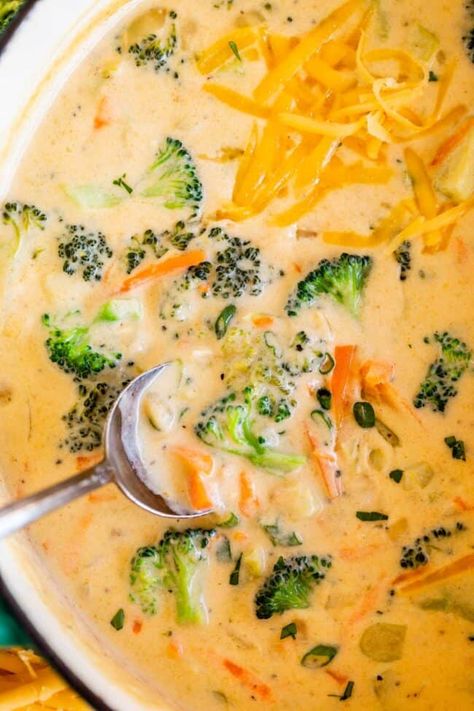 Campbells Cheddar Cheese Soup Recipes, Easy Broccoli Cheese Soup, Broccoli And Cheddar Soup, Broccoli And Cheddar, Cheddar Soup Recipe, How To Make Broccoli, The Food Charlatan, Broccoli Cheese Soup Recipes, Easy Broccoli