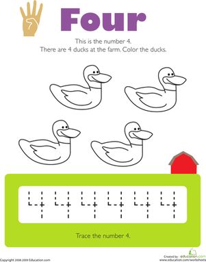 Preschool Writing Numbers Counting & Numbers Worksheets: Tracing Numbers: 4 Preschool Worksheets Free, Preschool Worksheets Free Printables, Tracing Activities, Tracing Numbers, Numbers Worksheets, Kindergarten Prep, Diy Preschool, Preschool Math Worksheets, Fun Math Activities