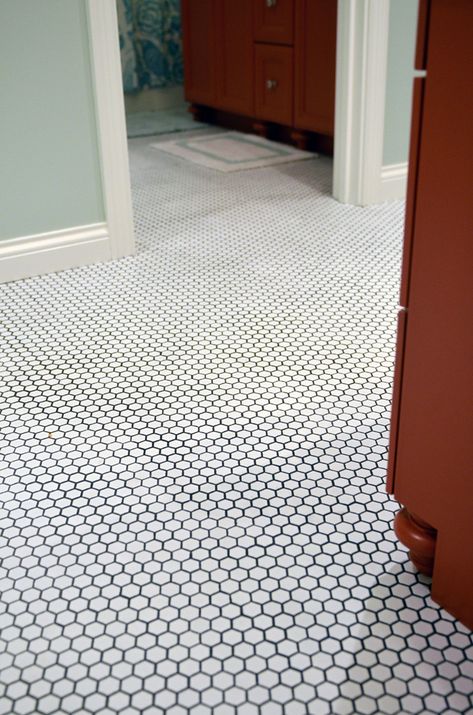 flooring5 Hexagon Tile Bathroom Floor, Hex Tile Floor, Ceramic Tile Floor Bathroom, Life In Grace, White Hexagon Tiles, Hexagon Floor, Ceramic Tile Colors, Hexagon Tile Floor, Hex Tile