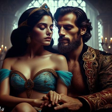 Jafar and Jasmine. Henry Cavill as Jafar Jafar And Jasmine, Jafar Jasmine, Party Monster The Weeknd, Party Monster, Arabian Night, Twisted Disney, Egyptian Goddess, Monster Party, Fine Print